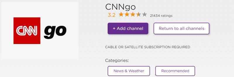 Get CNNgo On Roku